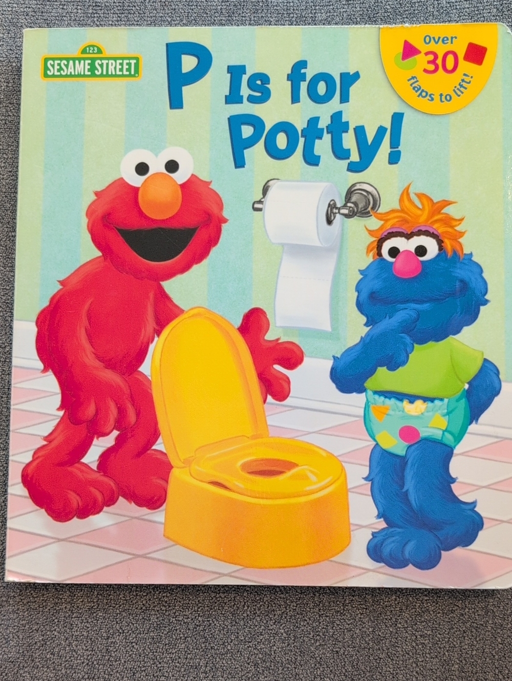 SESAME STREET Elmo Potty Training Board Book Lift The Flaps